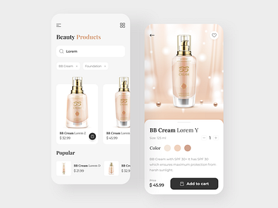 Beauty Mobile App by Nasyiya Ulfa for Visoeal Studio on Dribbble