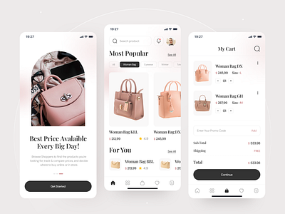 Shoppers - E-Commerce App UI Kit e commerce ui ui8 uikit