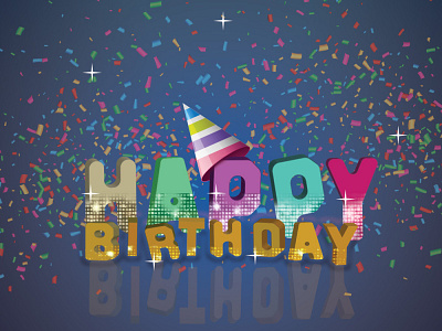 Happy birthday card birthday birthday card typography vector