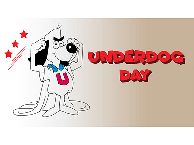 underdog day 16 background banner ad character day december design typography underdog vector