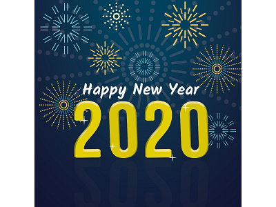 happy new year 2020 background banner banner ad design happy happy new year vector