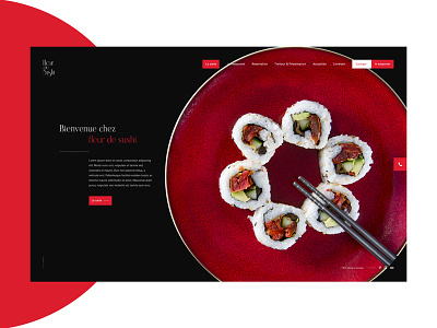 Fleur de sushi food japan ui uidesign web webdesign website