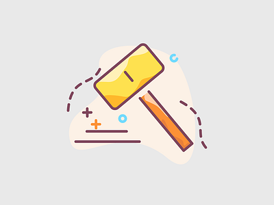 Judge's gavel - law concept illustration business design flat icons gavel icon design icon pack judge judgement justice law law firm lawn lawyer lawyers money roicons