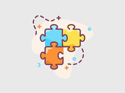 Puzzle - strategy illustrated icon concept business concept design flat icons icon design icon pack invite join puzzle puzzle game puzzle template puzzlekits puzzles roicons strategy