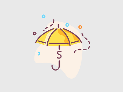 Protect your money! earn earnings flat icons icon design illustration money umbrella save money save the date save the dates saving concept ui umbrella