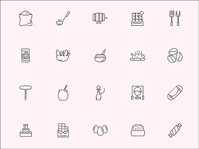 Roicons - food icon set abstract abstract art design essential icons icons pack iconset modern roicons simple svg