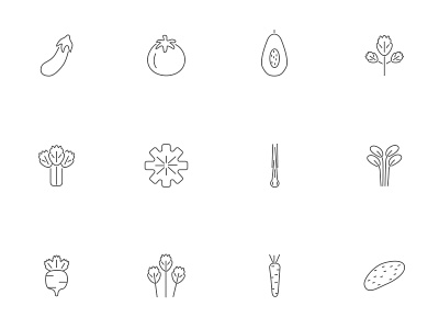 Vegetables icon pack avocado design eat fit fit food food health healthly icon icon design icon pack turnip vegadesign vegan veganism vegans vegetables