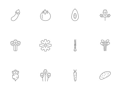 Vegetables icon pack