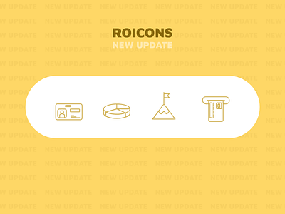 Roicons v. 1.02 - update of business icons on roicons app atm credit card cv design designer essential icons graph icons identificator moutain roicons round round graph rounded ui update updates