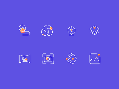 Icons with graphic design tools based on roicons camera color colors crop design design soft designer graphic icon design image layers moutains panorama photo rgb soft tape tools video
