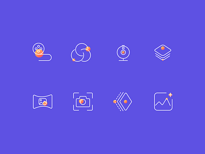 Icons with graphic design tools based on roicons