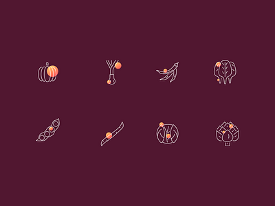 Roicons vegetable icon set