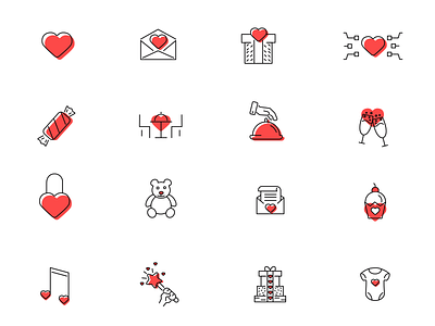 Free valentines icon set