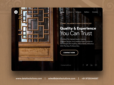 Cabinet Millwork and Finish Contractor Website Design branding cabinet cabinets contractor creative design ecommerce shop finishing landing page millwork uiux webdesign website websitedesign