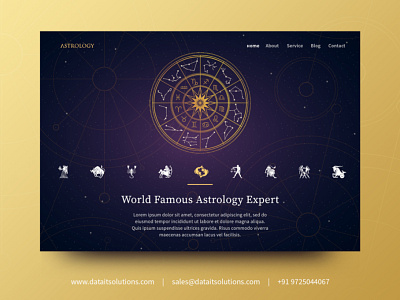 Astrology Website Design astrology branding creative design design portfolio ui ux web concept website website design zodiac