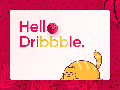 Hello Dribbble adobe illustrator adobe photoshop debut shot design dribbble hello hello dribbble illustration ui vector