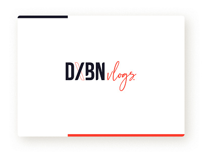 DXBN Vlogs Logo adobe illustrator adobe photoshop branding design dubai dxbn graphic design illustration india kerala logo vector vlog vlogs youtube