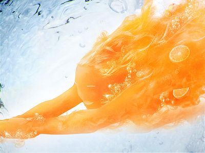 Nesfruita - Pitch Frame 001 design fruit ink motion graphics orange swimming vfx water