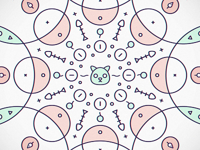 Meow 2d cat design graphic kaleidescope meow