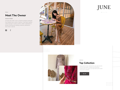Fashion Homepage : By JUNE branding design figma figmadesign logo ui userinterface ux