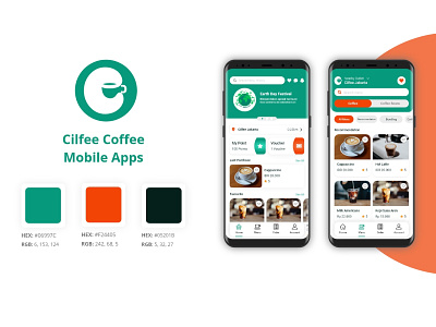 Cilfee Coffee Mobile Apps android app android design app branding coffee bean coffee shop coffeeshop design home logo mobile mobile app mobile app design online shop online store ui ux