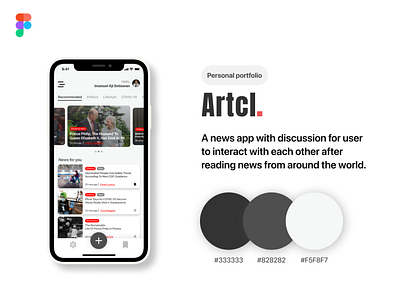 Artcl News Mobile App app design figma ios ios app mobile mobile app mobile app design news news app ui ux