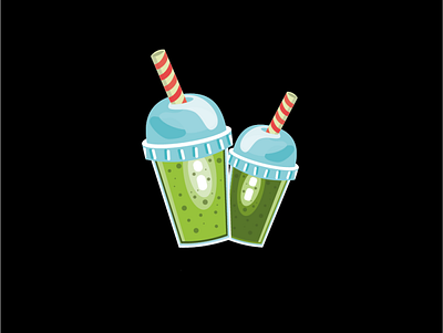 Smoothies Cups branding design flat icon logo portfolio vector