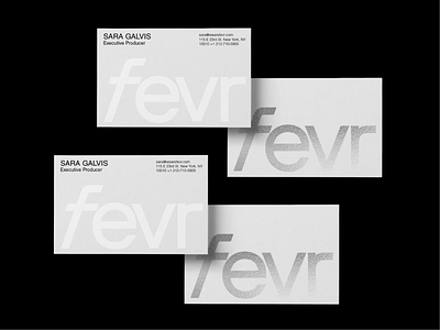 Fevr Business Card Design branding business card business card design business card mockup businesscard design logotype minimal design mockup silver foil stationary stationery design type logo typography visitcard visual design visual identity