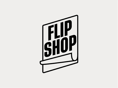 Flip Shop black and white logo flip shop logo logotype minimal design monogram type type logo typographie