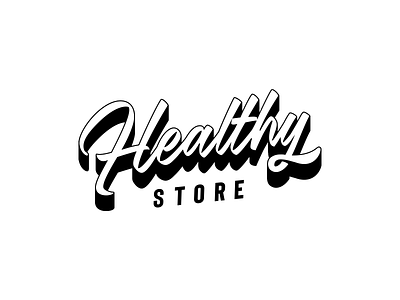 Healthy Store Logo healthystore lettermark letters logo logotype type logo typelogo typographic logo typography