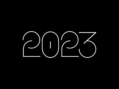 2023 2023 graphic design line line logo logo logotype mark new year numbers numbers logo