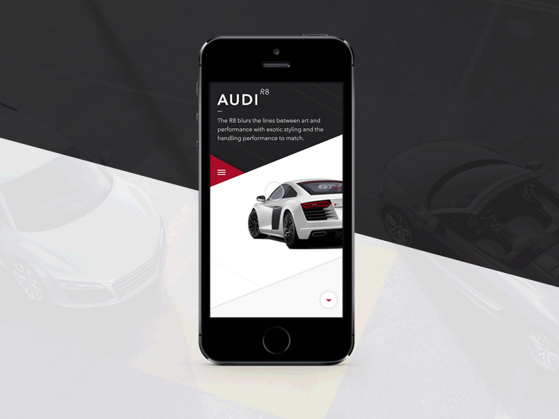 Audi app audi ios ixd motion native parallax ui ux