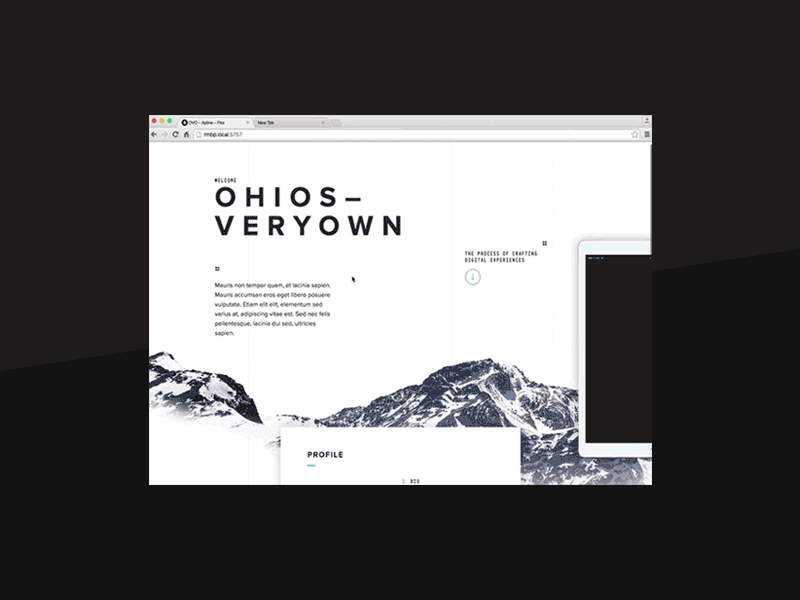 ovo – animation css parallax portfolio ui ux