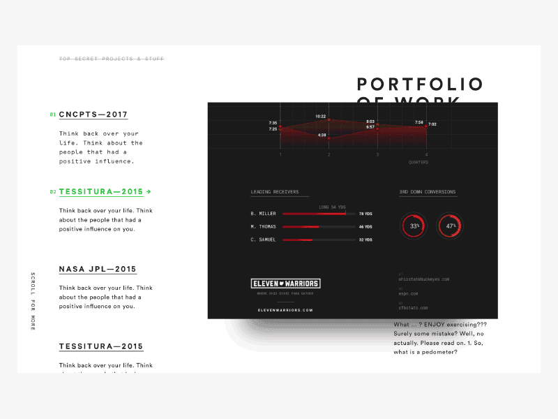 Project Hover circular code design layout ui ux