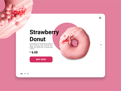 Donuts Webstore donuts food illustration ui ux web