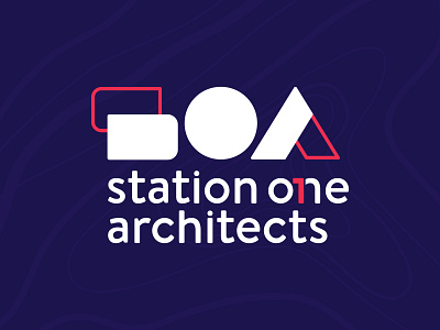 Station One Architects Logo branding branding and identity design flat design logo typography vector