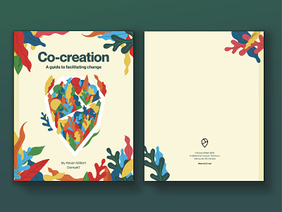 Co-creation book | cover & back cover book cover book design design editorial layout flat illustration illustration layout design modern print print design typography