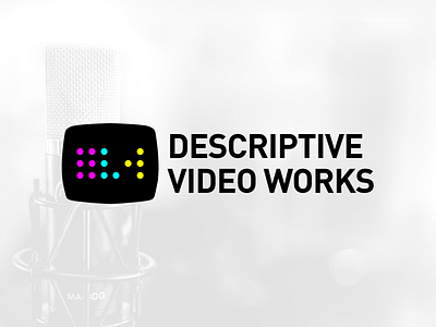 Descriptive Video Works Logo black branding identity logo modern tv wordmark