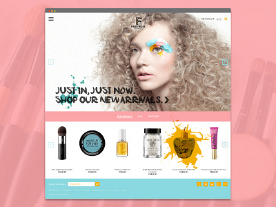 Faux Noir Website cosmetics makeup pink web design website