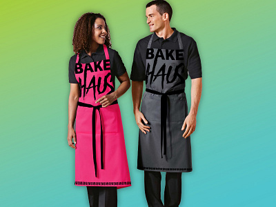 Bake Haus Apparel apparel design bakery black bold food mockup pink typography