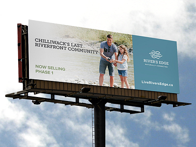 River's Edge Real Estate Billboard advertising billboard clean design print real estate
