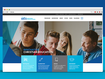 MRCS Homepage banner blue homepage overlay school website