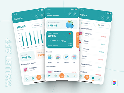 Wallet App Design android ios ui ux uidesign uxdesign