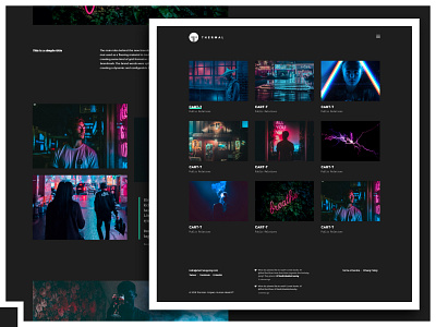 UX/UI: Website design dark dark theme design minimal minimalistic neon colors ui web website