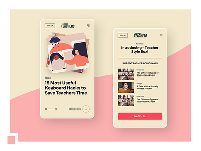 Website redesign for Bored Teachers
