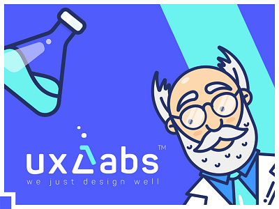 Branding: UX labs logo design branding design illustration logo vector