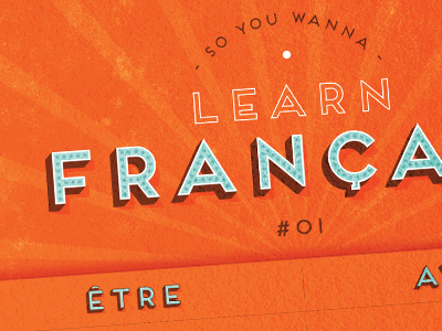 So You Wanna Learn Français #01 learn french play postcard typography