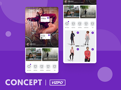 Vizpo Redesign Concept - UI app branding card concept design flat identity redesign ui uiux