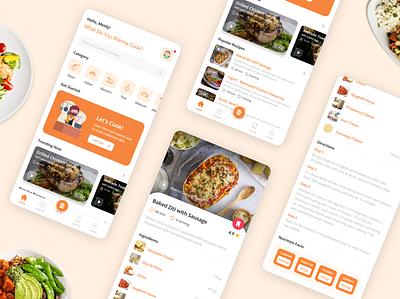 Recipes App UI Design #06 (Pt.1) design food app mobile app design mobile application mobile apps recipe recipe app recipe app design ui ux