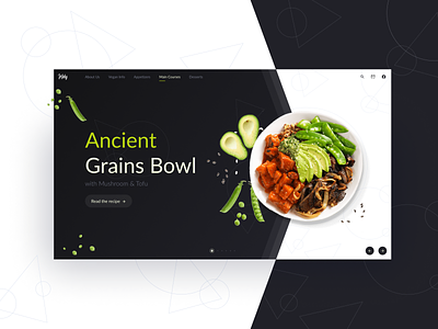 Vegan Recipes Web UI Design #08 design recipe app recipe web app ui ui design ux vegan vegan recipe web app vegan recipe website design web website design